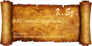 Kövesdi Szelina névjegykártya